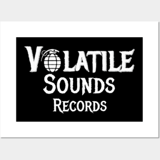 Volatile Sounds record label white logo Posters and Art